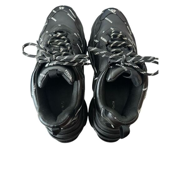 Balenciaga Leather Triple S Men's Sneakers Size 45 Size 12 Chunky Shoes Designer - Picture 10 of 15